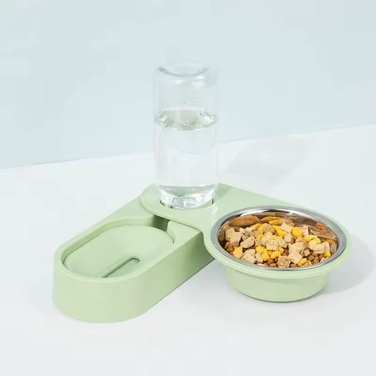 2-in-1 Voerbak voor Huisdieren met Waterdispenser