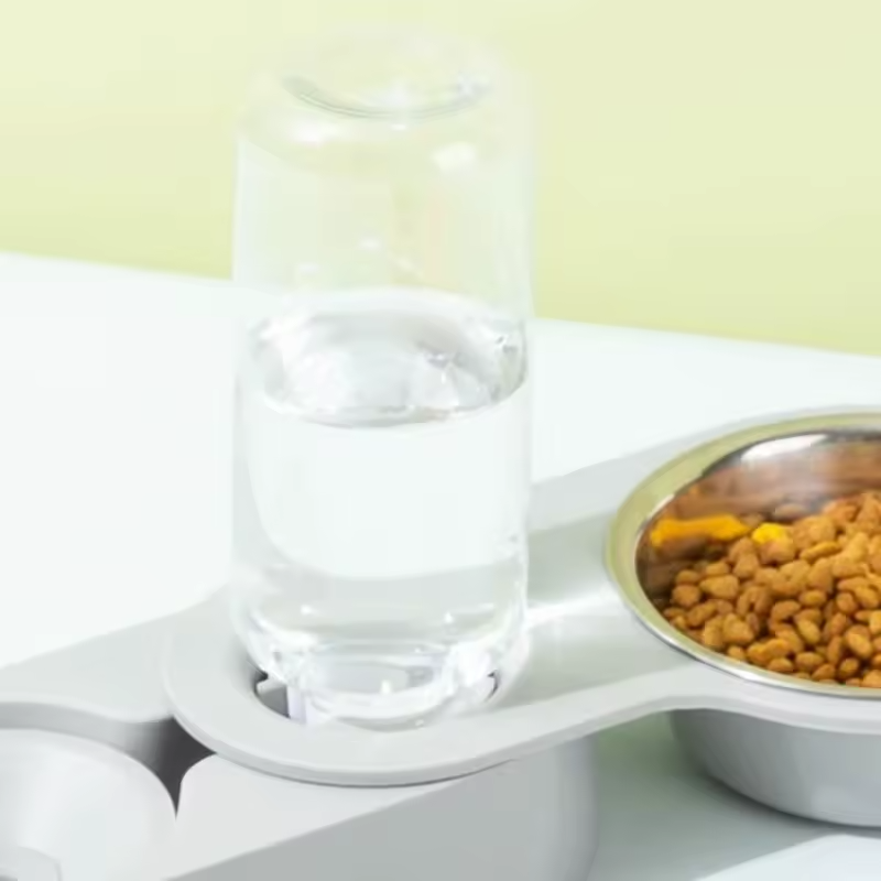 2-in-1 Voerbak voor Huisdieren met Waterdispenser
