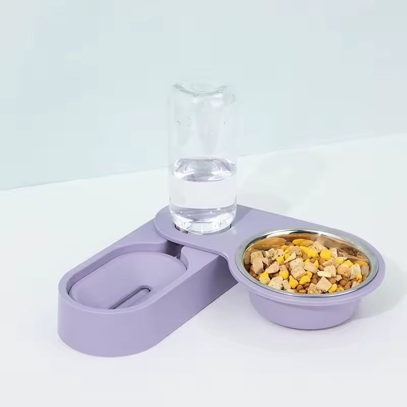 2-in-1 Voerbak voor Huisdieren met Waterdispenser