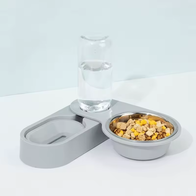 2-in-1 Voerbak voor Huisdieren met Waterdispenser
