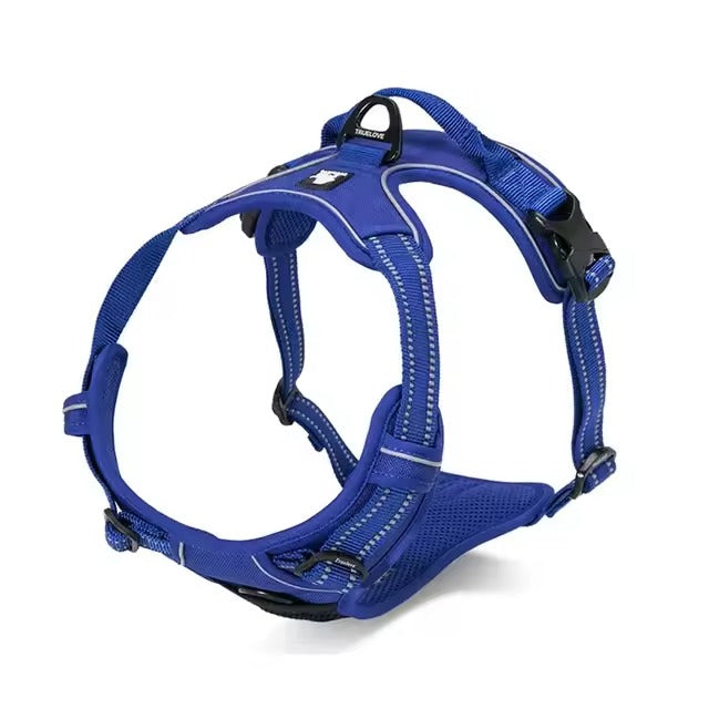Blue Truelove breathable pet harness adjustable for comfort and safety on walks