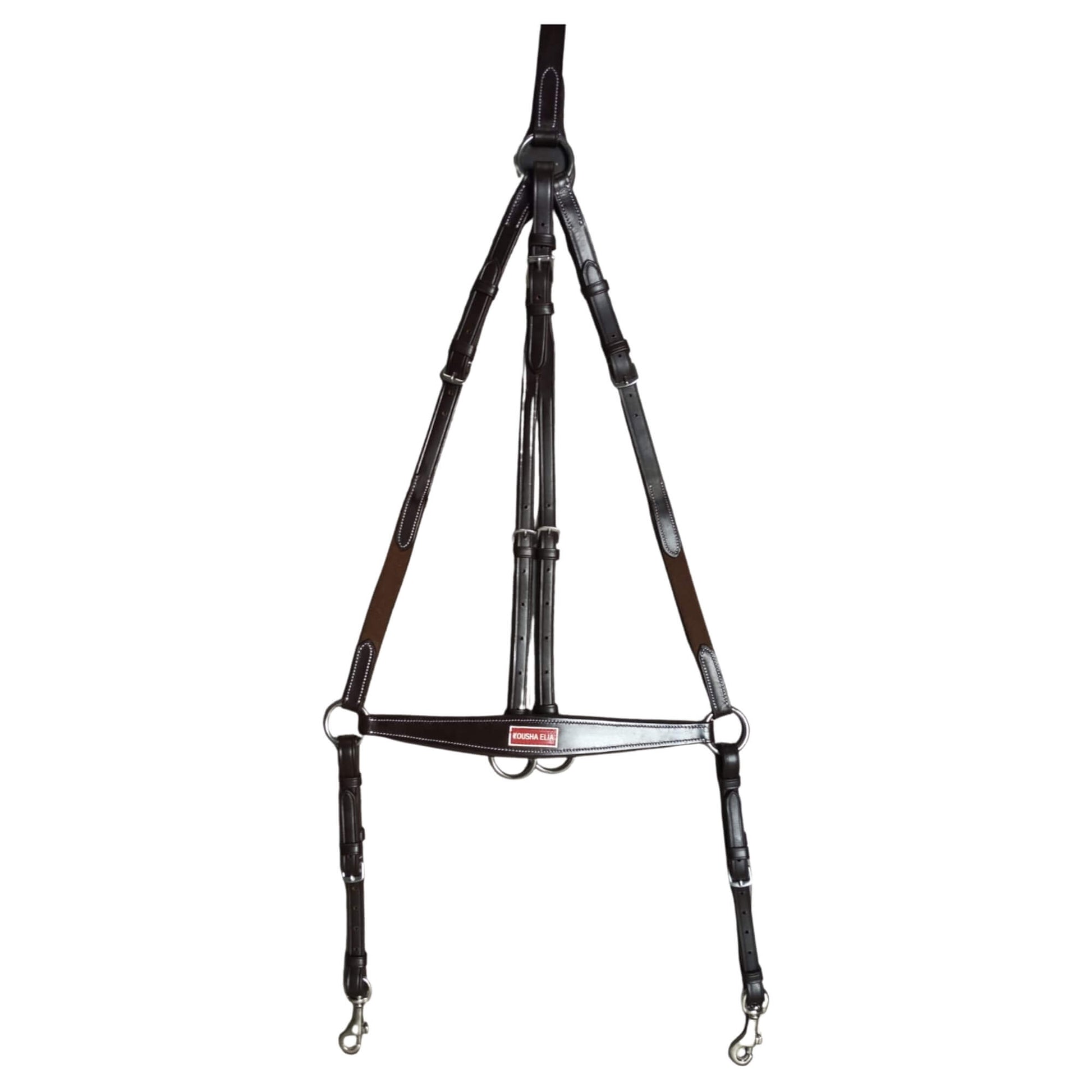 Leather Horse Breastplate with Snap Hooks – Durable & Padded - Youshaelia