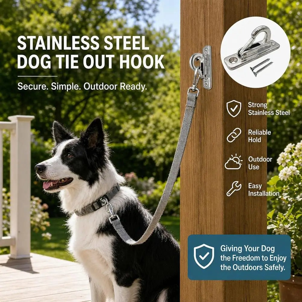 Stainless Steel Dog Tie-Out Hook