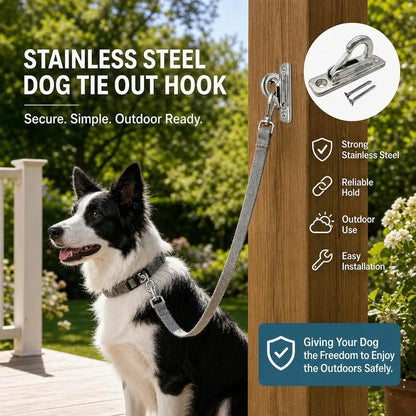 Stainless Steel Dog Tie-Out Hook
