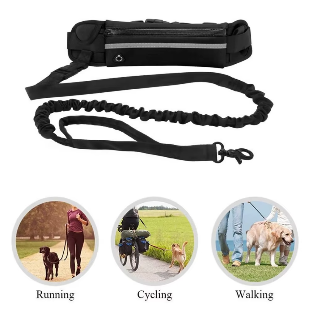 Handsfree Hondenriem met Heuptas